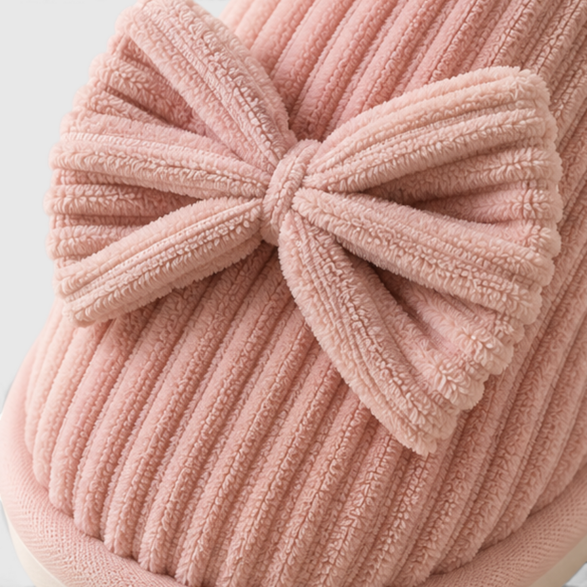 Chaussons Femme à Nœud – Pantoufles Chaudes, Douces et Légères pour l’Intérieur