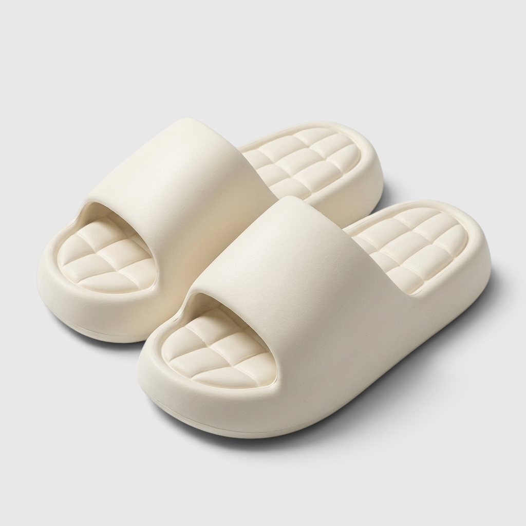 Claquettes unisexes à semelle épaisse et assise matelassée – Mules de bain plateforme confort nuage ultra légères