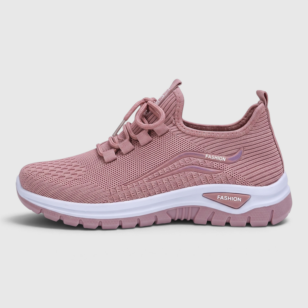 Baskets femme en maille tricotée respirante – Chaussures de marche douces, légères et confortables