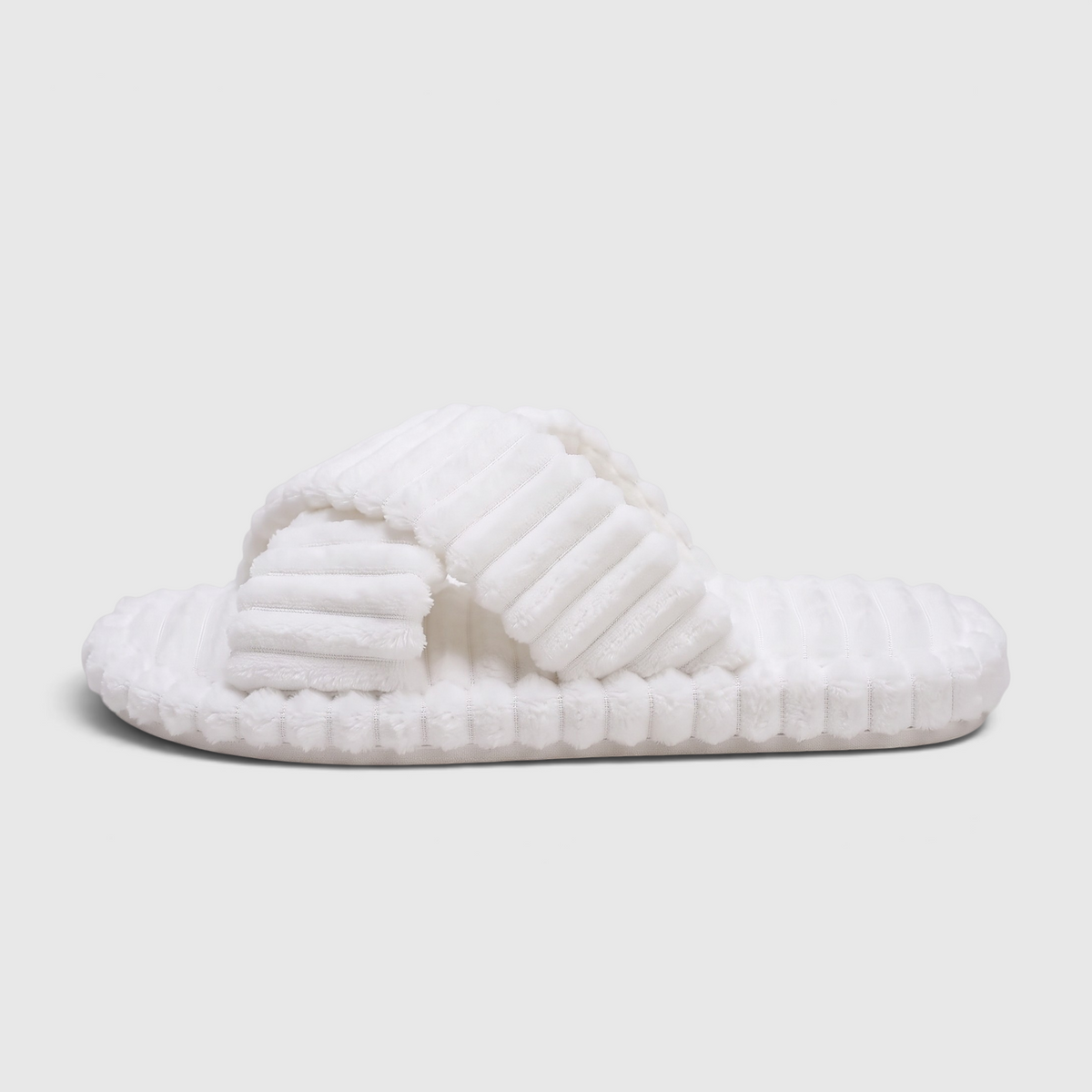 Chaussons Croisés en Velours Côtelé Femme & Homme – Pantoufles Douces et Chaudes à Semelle Plate