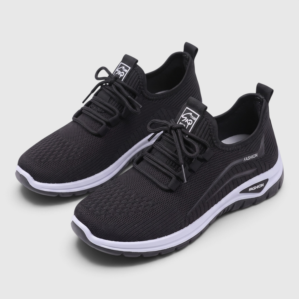 Baskets femme en maille tricotée respirante – Chaussures de marche douces, légères et confortables