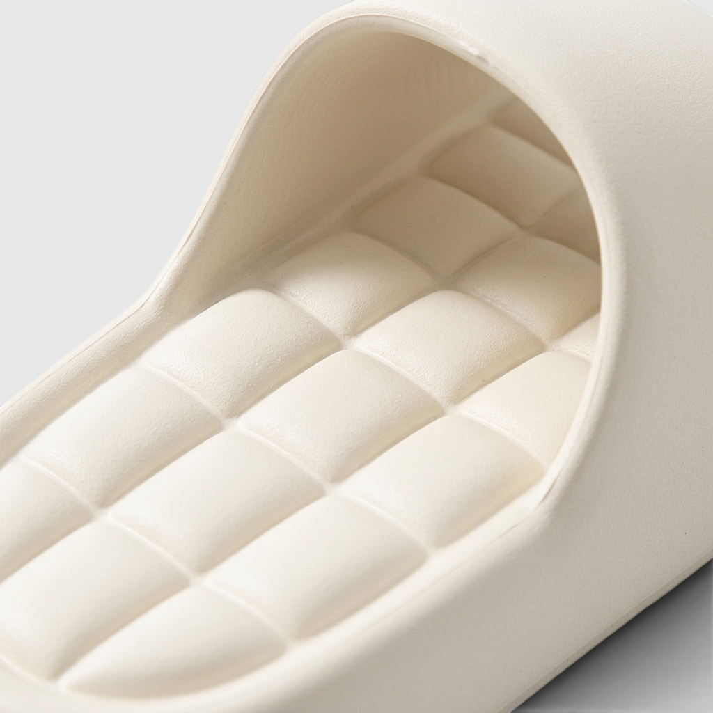 Claquettes unisexes à semelle épaisse et assise matelassée – Mules de bain plateforme confort nuage ultra légères