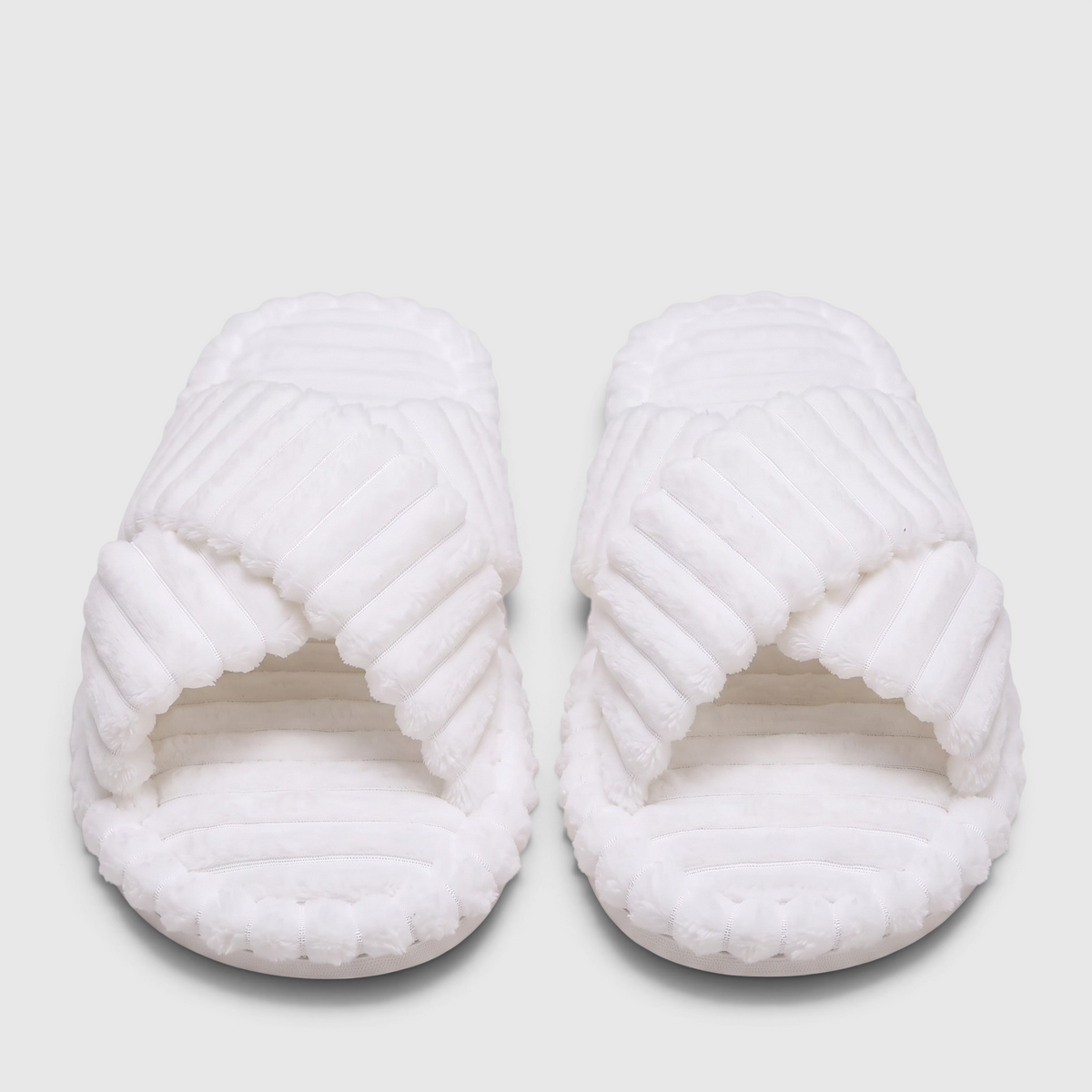 Chaussons Croisés en Velours Côtelé Femme & Homme – Pantoufles Douces et Chaudes à Semelle Plate