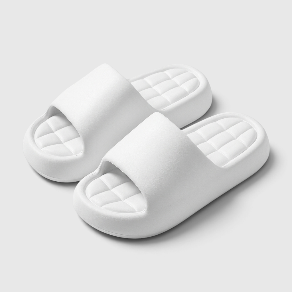 Claquettes unisexes à semelle épaisse et assise matelassée – Mules de bain plateforme confort nuage ultra légères