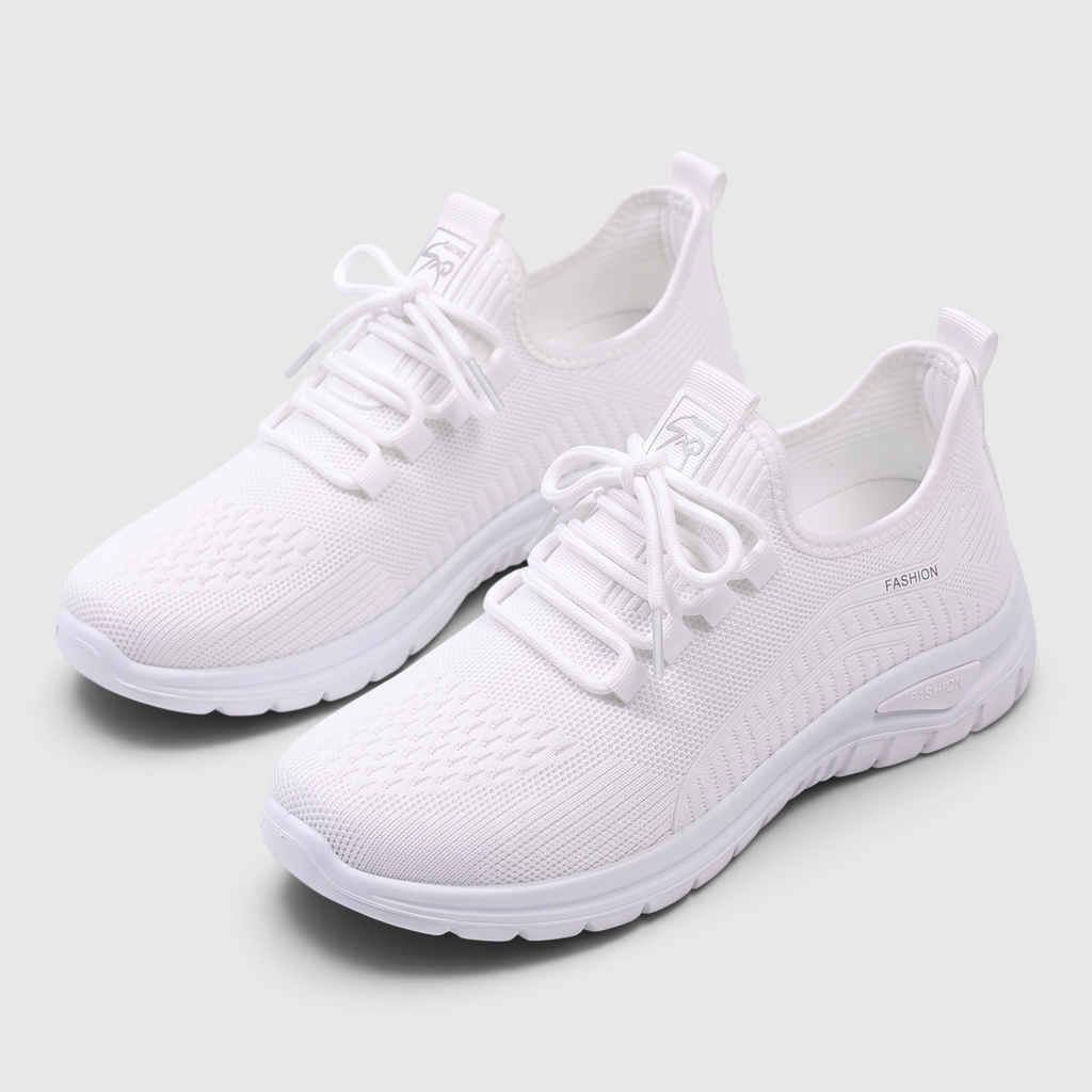 Baskets femme en maille tricotée respirante – Chaussures de marche douces, légères et confortables