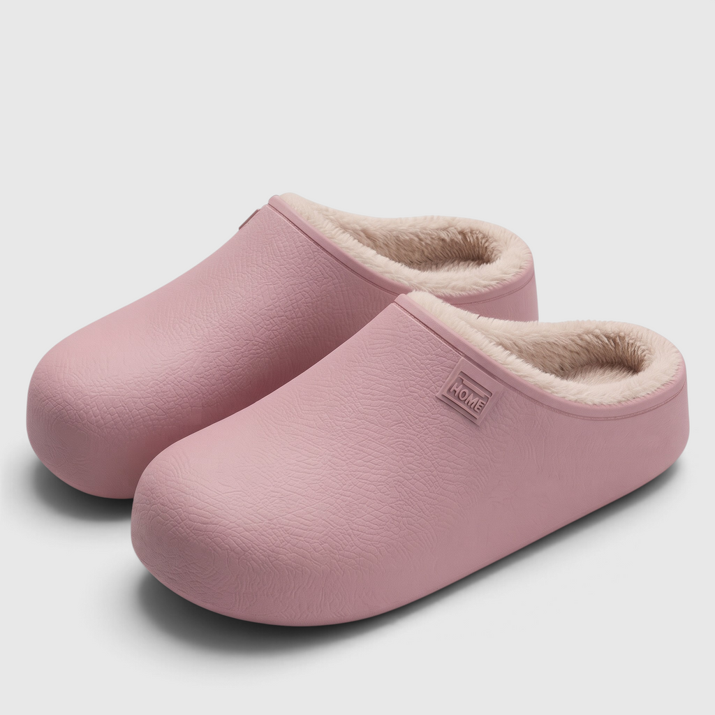 Sabots femme et homme imperméables en EVA doublés polaire – Mules d'hiver chaudes, douces et confortables à semelle épaisse