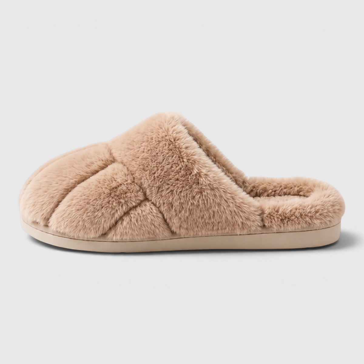 Pantoufles femme en fausse fourrure motif patte de chat – Chaussons d'intérieur doux, chauds et confortables à semelle plate