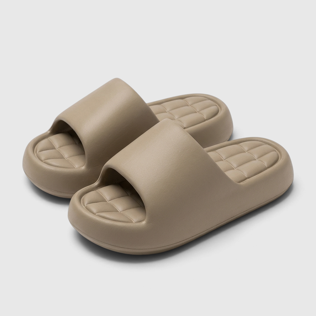 Claquettes unisexes à semelle épaisse et assise matelassée – Mules de bain plateforme confort nuage ultra légères