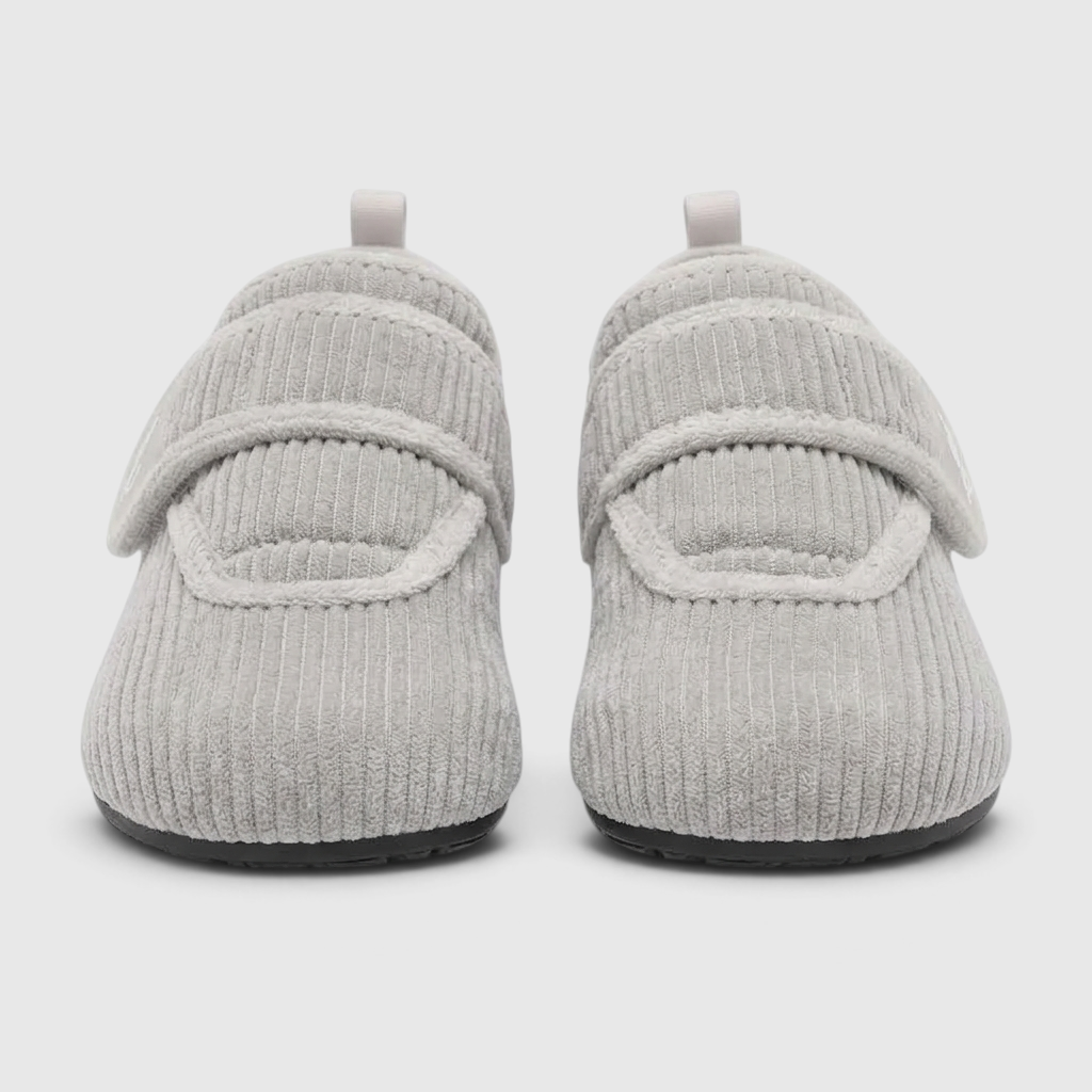 Chaussons souples ergonomiques pour pieds larges – Chaussons chaussettes réglables à scratch, semelle fine antidérapante