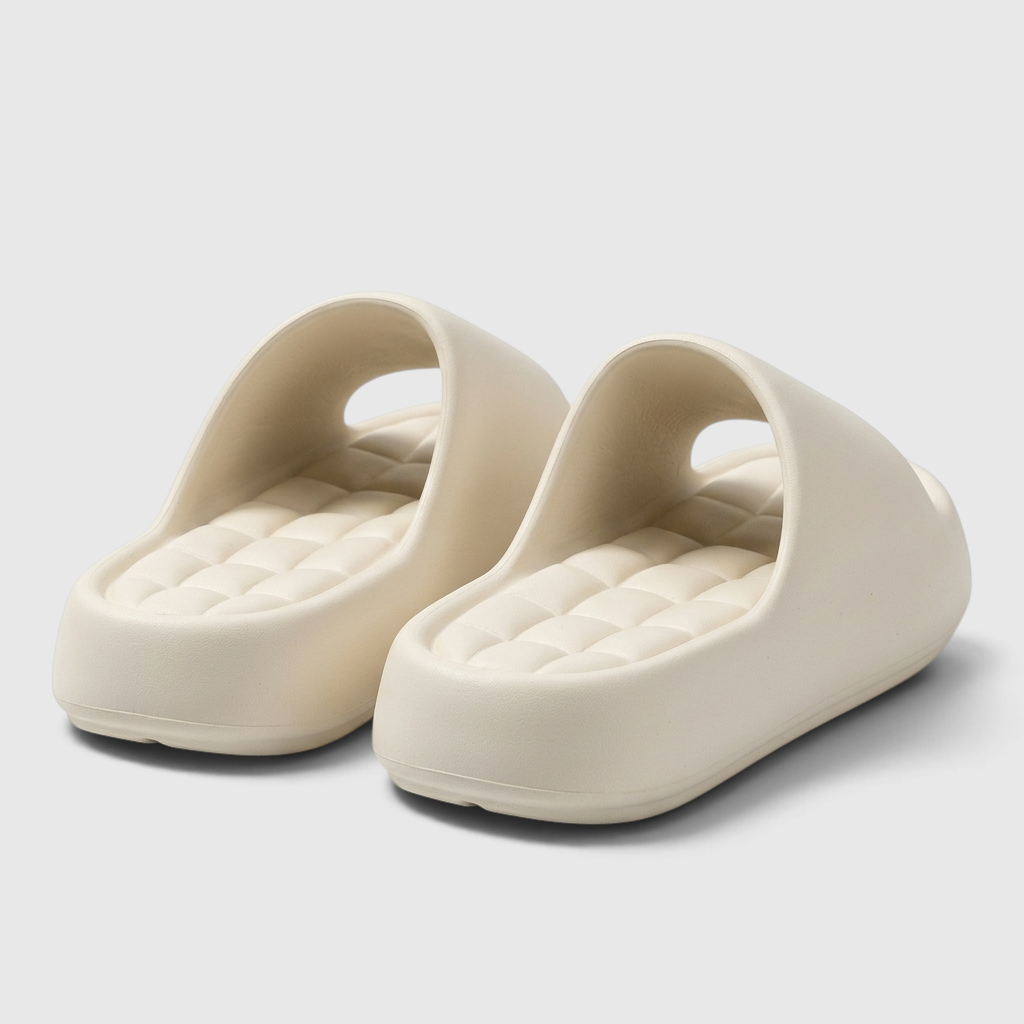 Claquettes unisexes à semelle épaisse et assise matelassée – Mules de bain plateforme confort nuage ultra légères