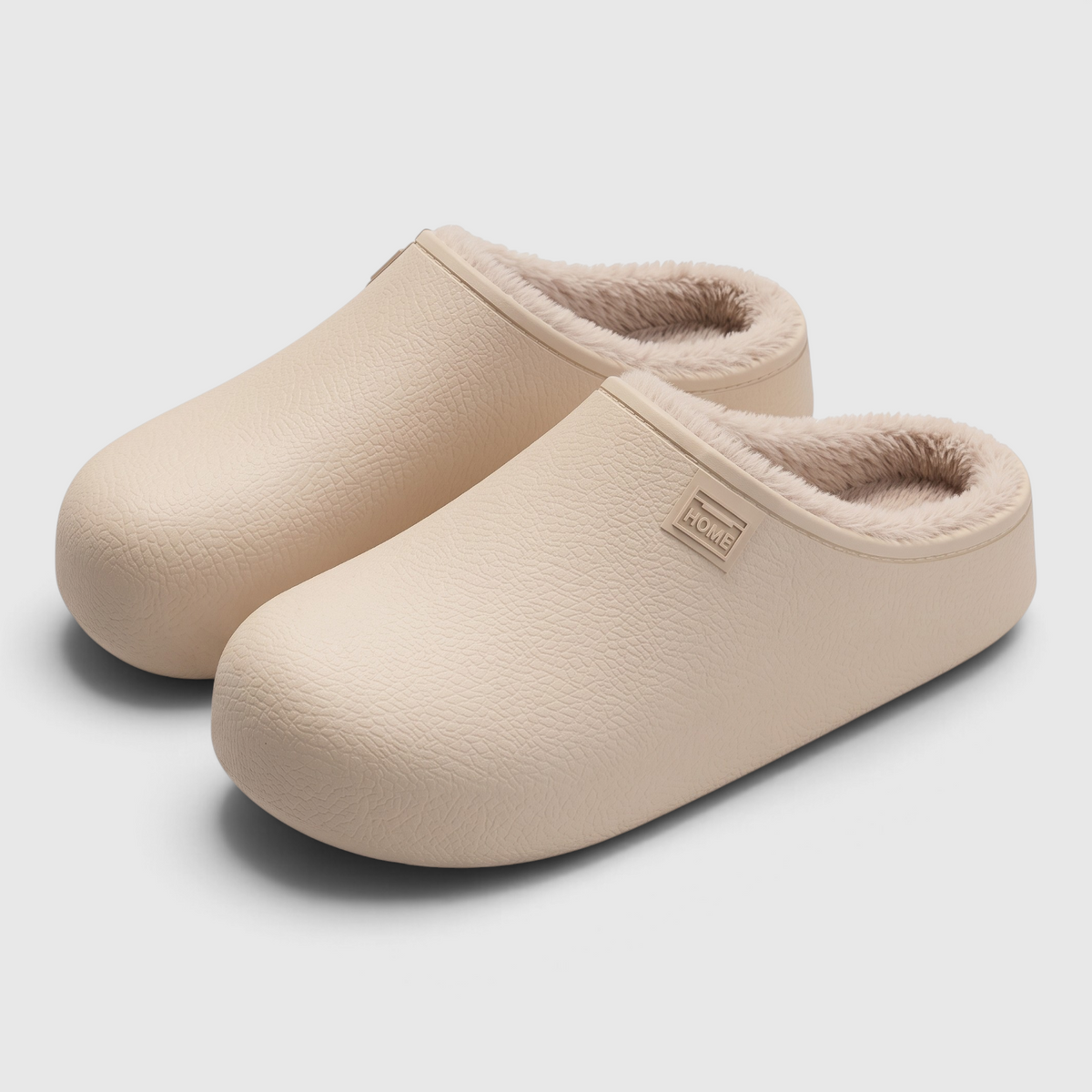 Sabots femme et homme imperméables en EVA doublés polaire – Mules d'hiver chaudes, douces et confortables à semelle épaisse