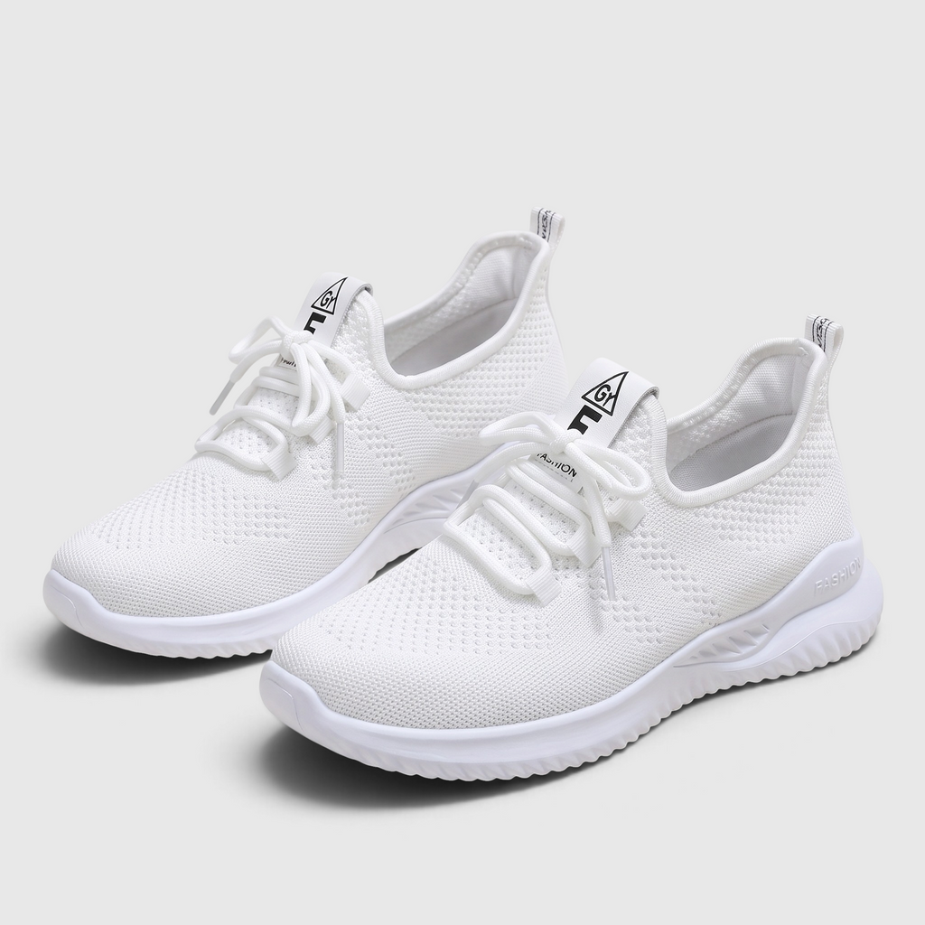 Baskets de Marche Légères en Maille Flyknit pour Femme — Amorti Aérien, Souplesse & Confort Quotidien