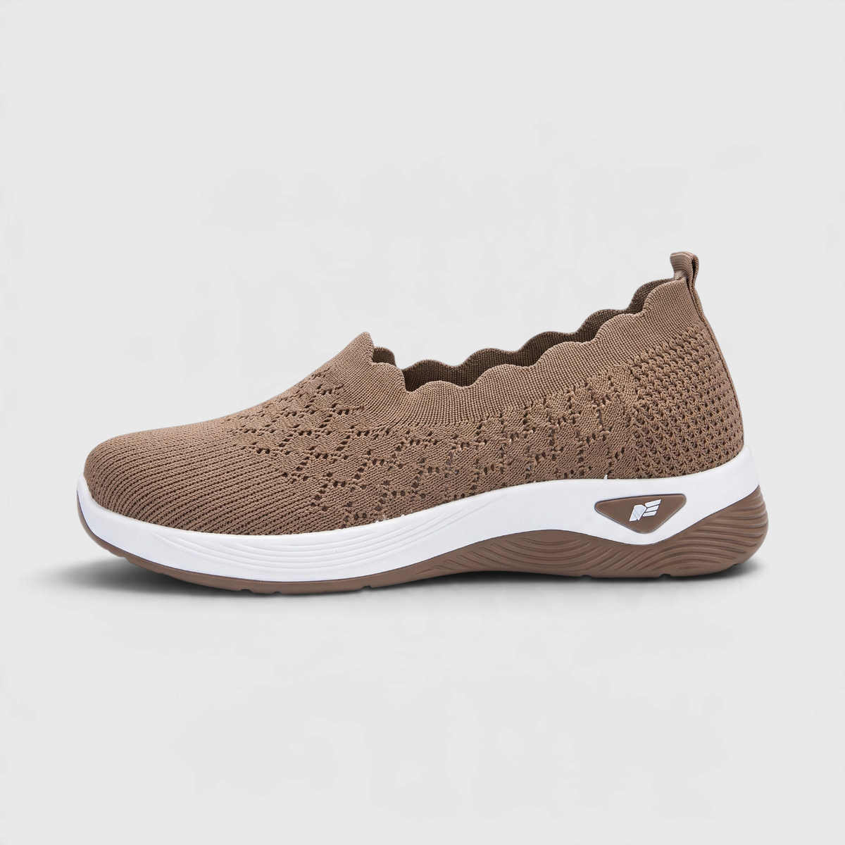 Mocassins Slip-On Femme en Maille Respirante - Semelle Compensée Souple Confort Marche