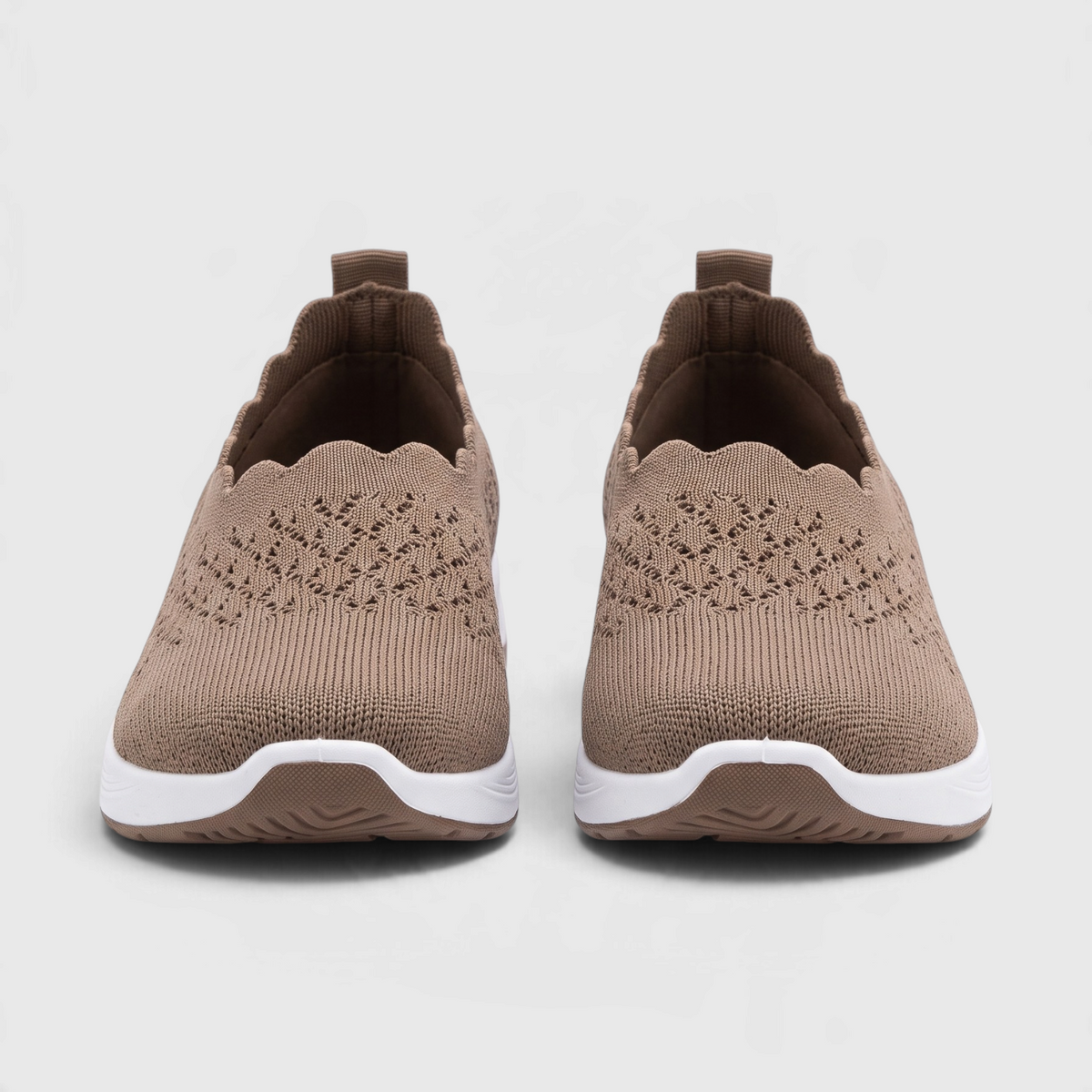 Mocassins Slip-On Femme en Maille Respirante - Semelle Compensée Souple Confort Marche