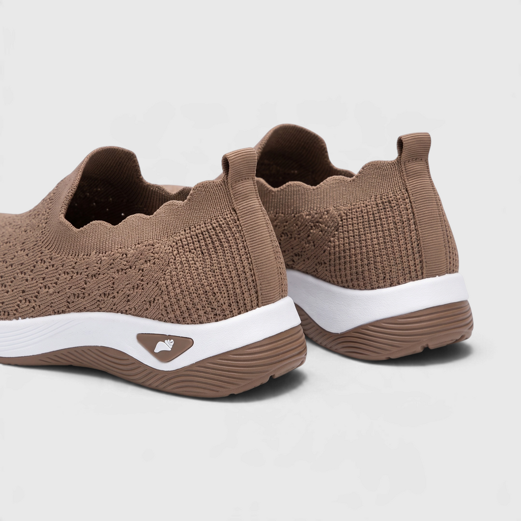 Mocassins Slip-On Femme en Maille Respirante - Semelle Compensée Souple Confort Marche