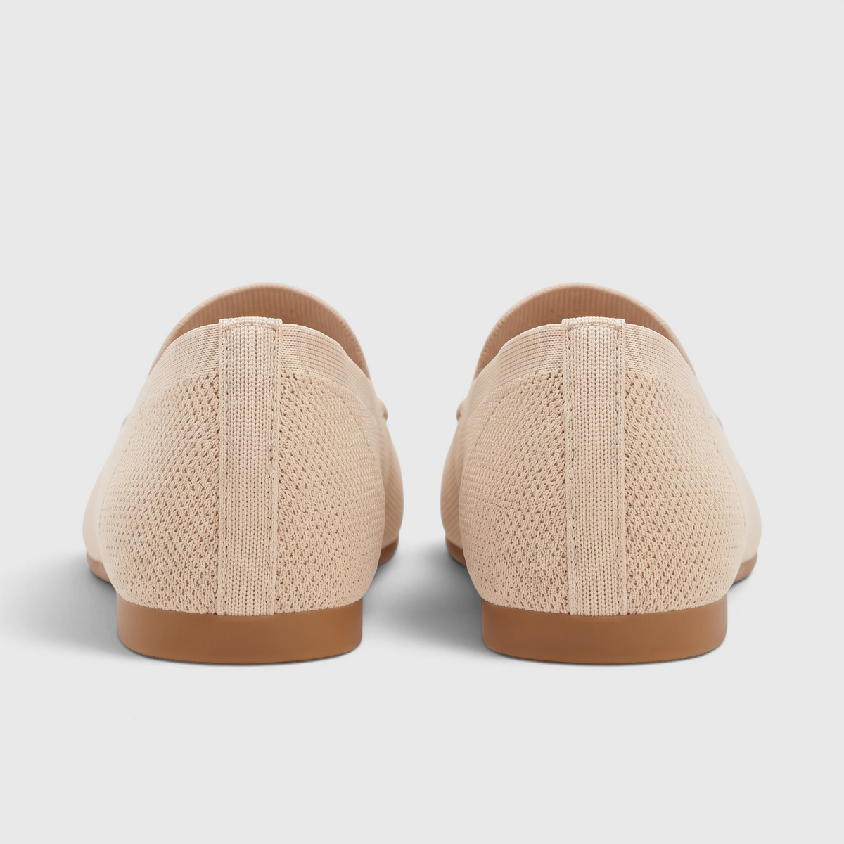 Mocassins femme plats en maille tricotée à bout carré – Ballerines souples, légères et pliables à semelle flexible