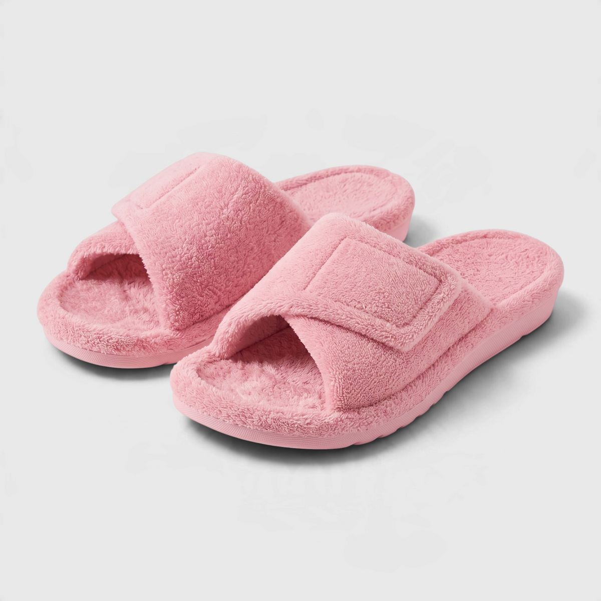 Mules d'Intérieur Pelucheuses avec Soutien Plantaire Orthopédique & Scratch Réglable – Confort Maison Femme