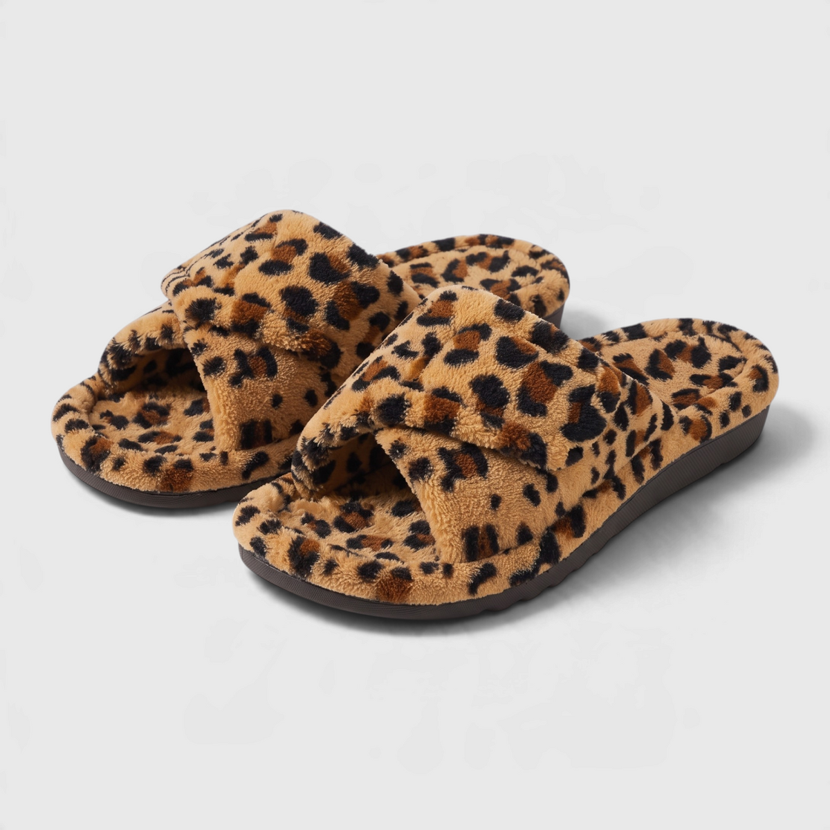 Mules d'Intérieur Pelucheuses avec Soutien Plantaire Orthopédique & Scratch Réglable – Confort Maison Femme