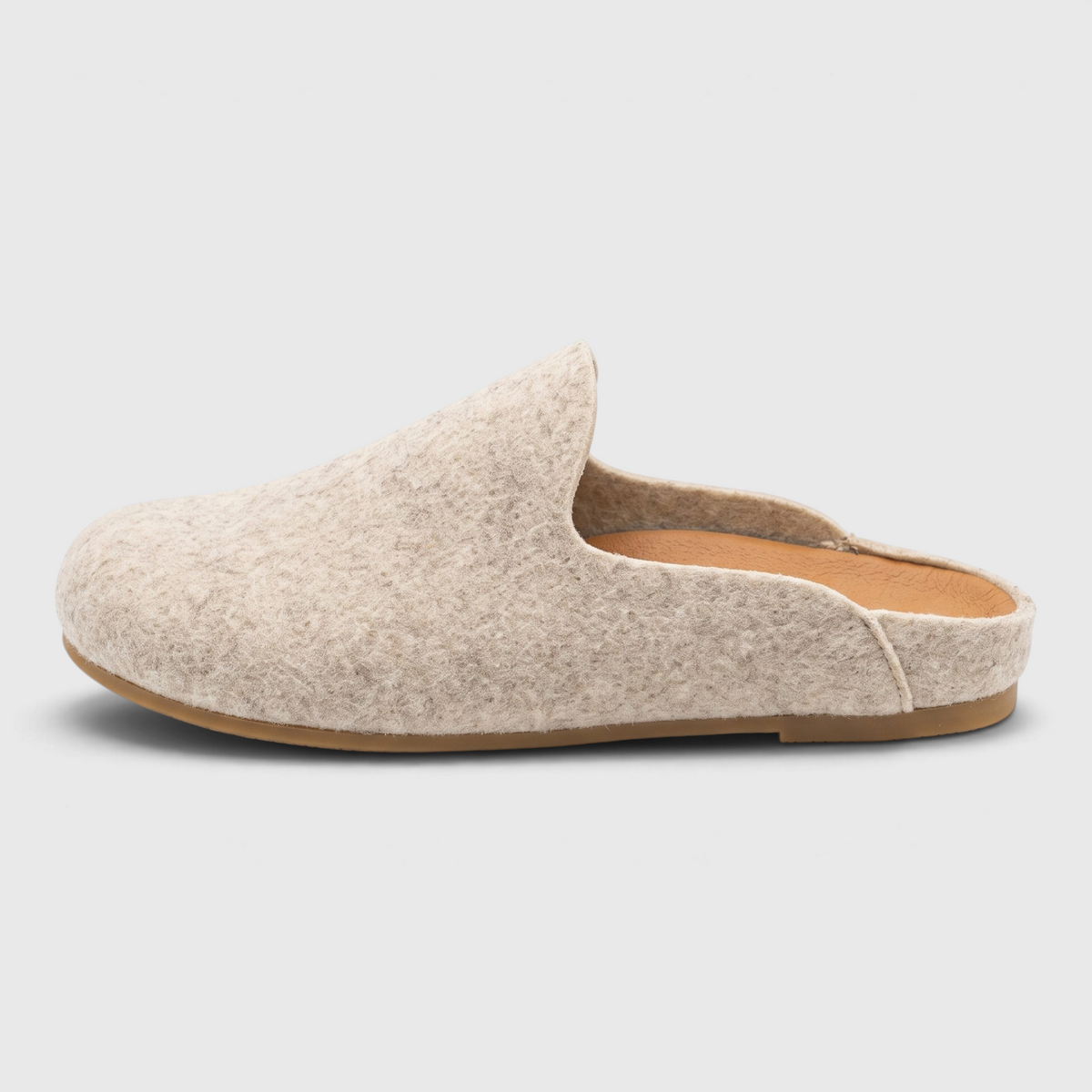 Mules femme en feutre de laine d'hiver – Chaussons d'intérieur chauds, doux et confortables à semelle souple