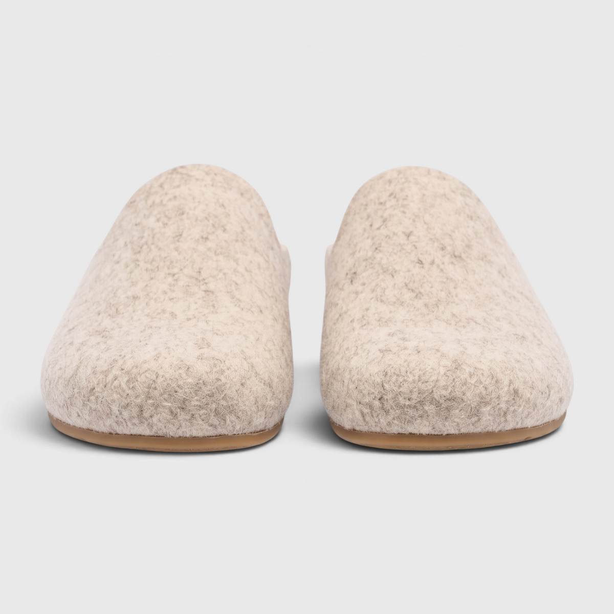 Mules femme en feutre de laine d'hiver – Chaussons d'intérieur chauds, doux et confortables à semelle souple