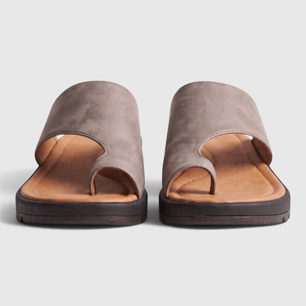 Sandales Mules Confort à Anneau d'Orteil pour Femme — Soutien Pieds Sensibles & Semelle Compensée