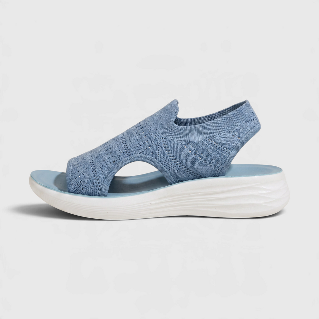 Sandales Sport Slip-On en Maille Tricotée Respirante — Semelle Amortissante Légère & Maintien Stretch