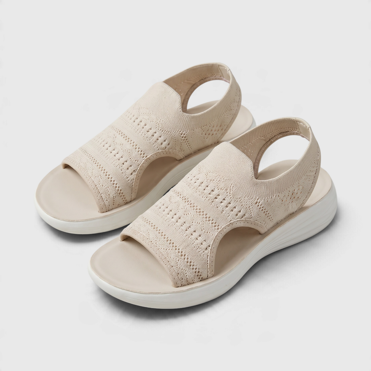 Sandales Sport Slip-On en Maille Tricotée Respirante — Semelle Amortissante Légère & Maintien Stretch