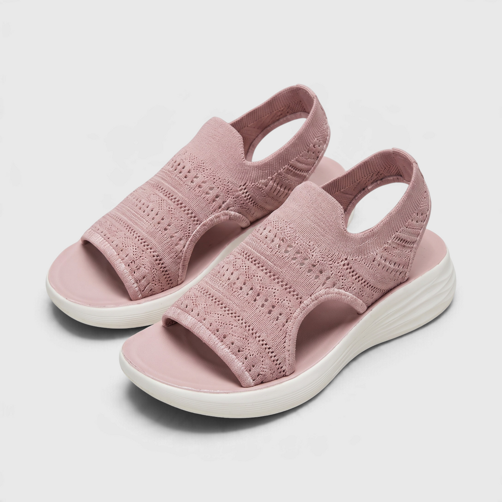 Sandales Sport Slip-On en Maille Tricotée Respirante — Semelle Amortissante Légère & Maintien Stretch