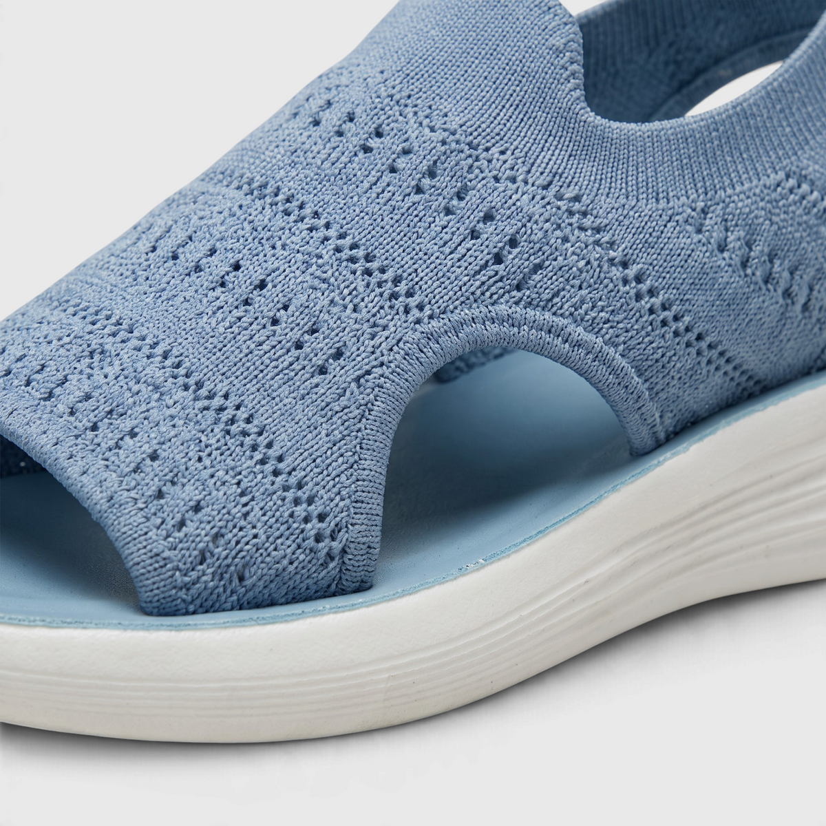 Sandales Sport Slip-On en Maille Tricotée Respirante — Semelle Amortissante Légère & Maintien Stretch
