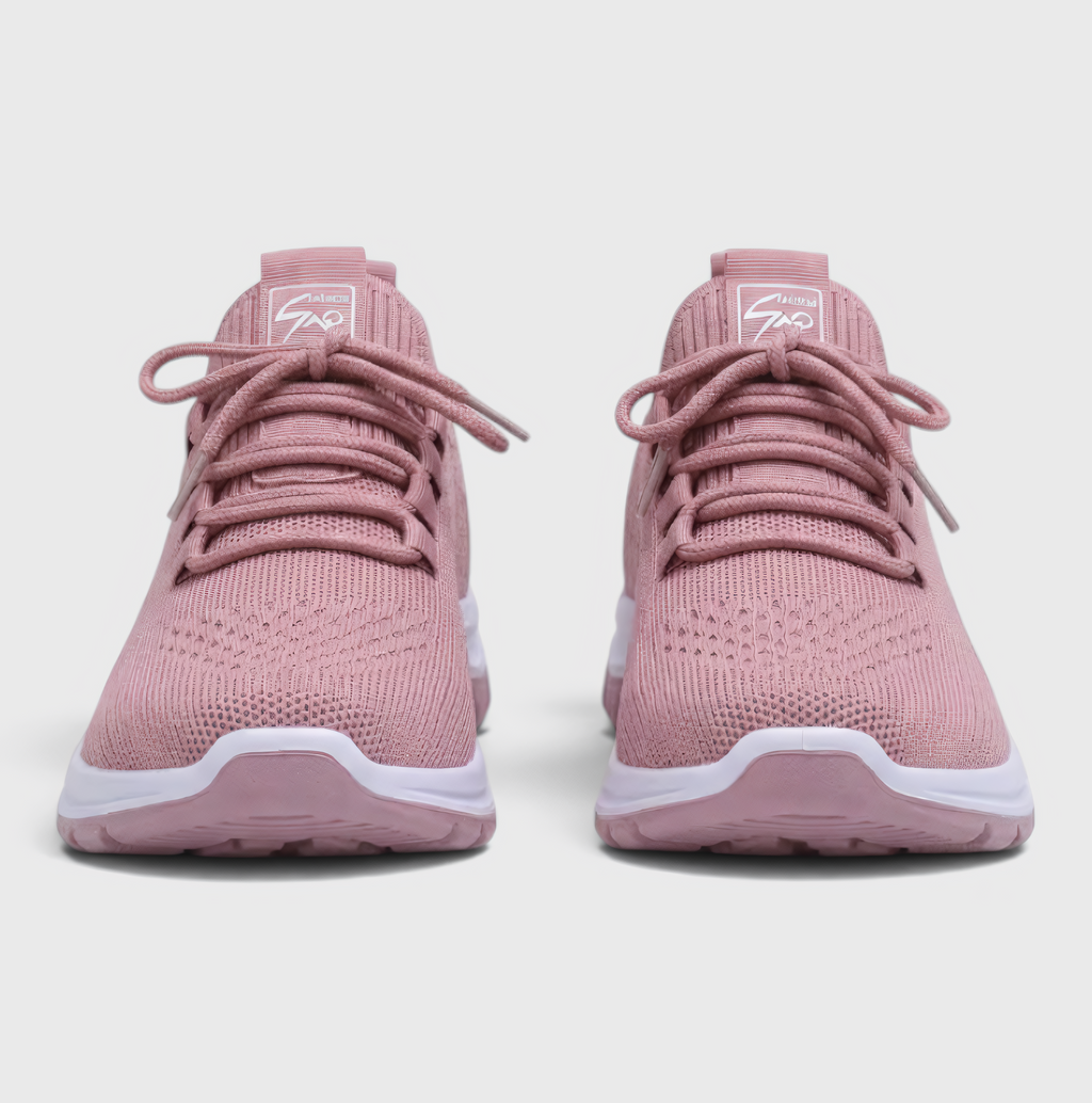Baskets femme en maille tricotée respirante – Chaussures de marche douces, légères et confortables