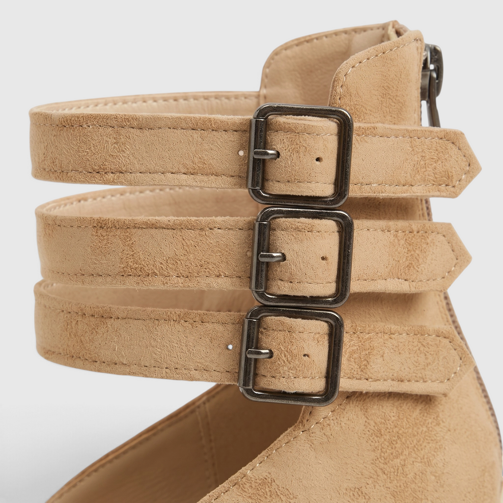 Chaussures à Talon Carré Stable et Brides Bouclées — Allure Féminine, Enfilage Zip & Zéro Fatigue