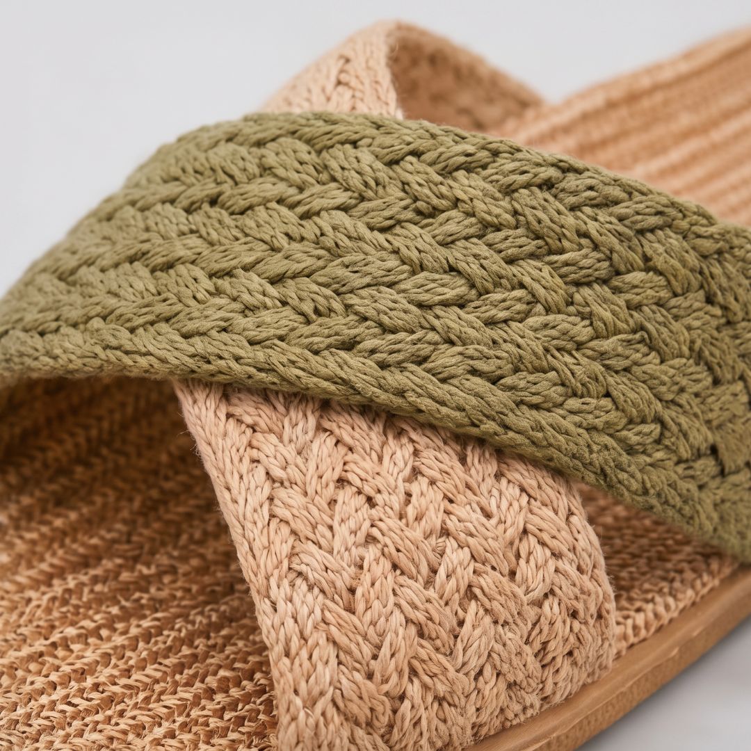Sandales à lanières croisées en maille pour femme – Sandales d'été légères et décontractées