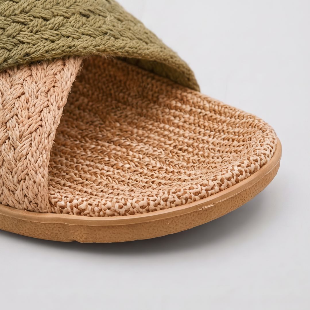 Sandales à lanières croisées en maille pour femme – Sandales d'été légères et décontractées