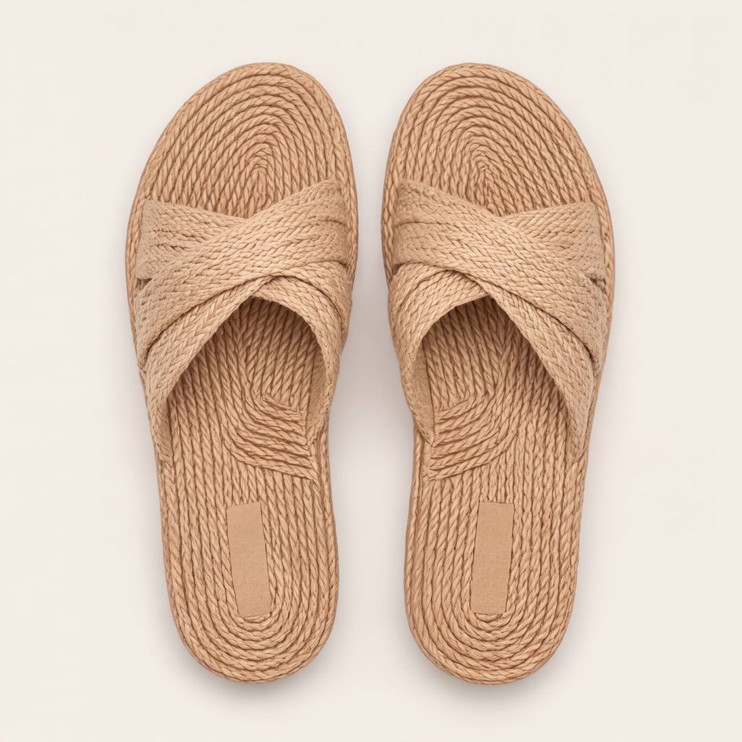 Espadrilles à semelle compensée et lanières croisées pour femme – Sandales d'été décontractées