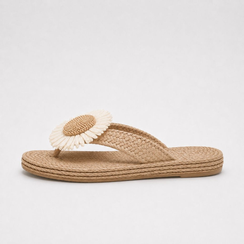 Espadrilles à plateforme à motif floral pour femme – Sandales d'été décontractées