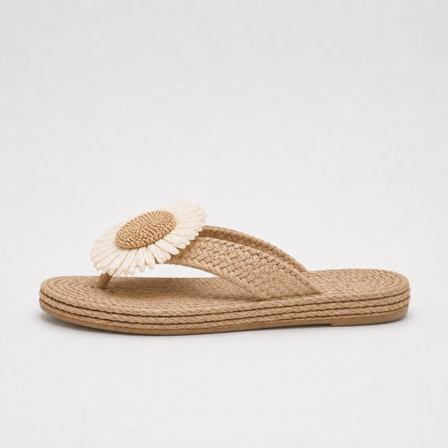 Espadrilles à plateforme à motif floral pour femme – Sandales d'été décontractées