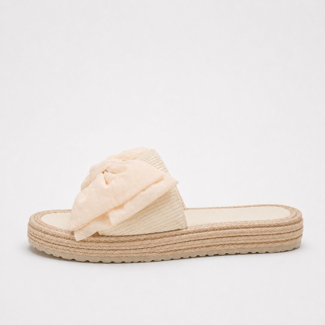 Espadrilles à plateforme et nœud pour femme – Sandales d'été décontractées