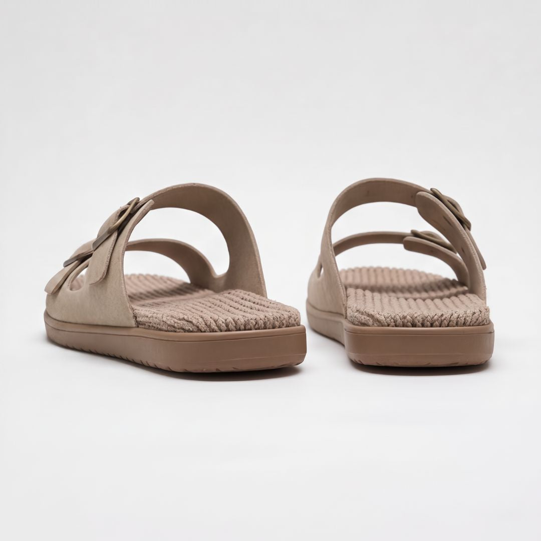Sandales confortables à double boucle pour femme – Sandales d'été décontractées et réglables