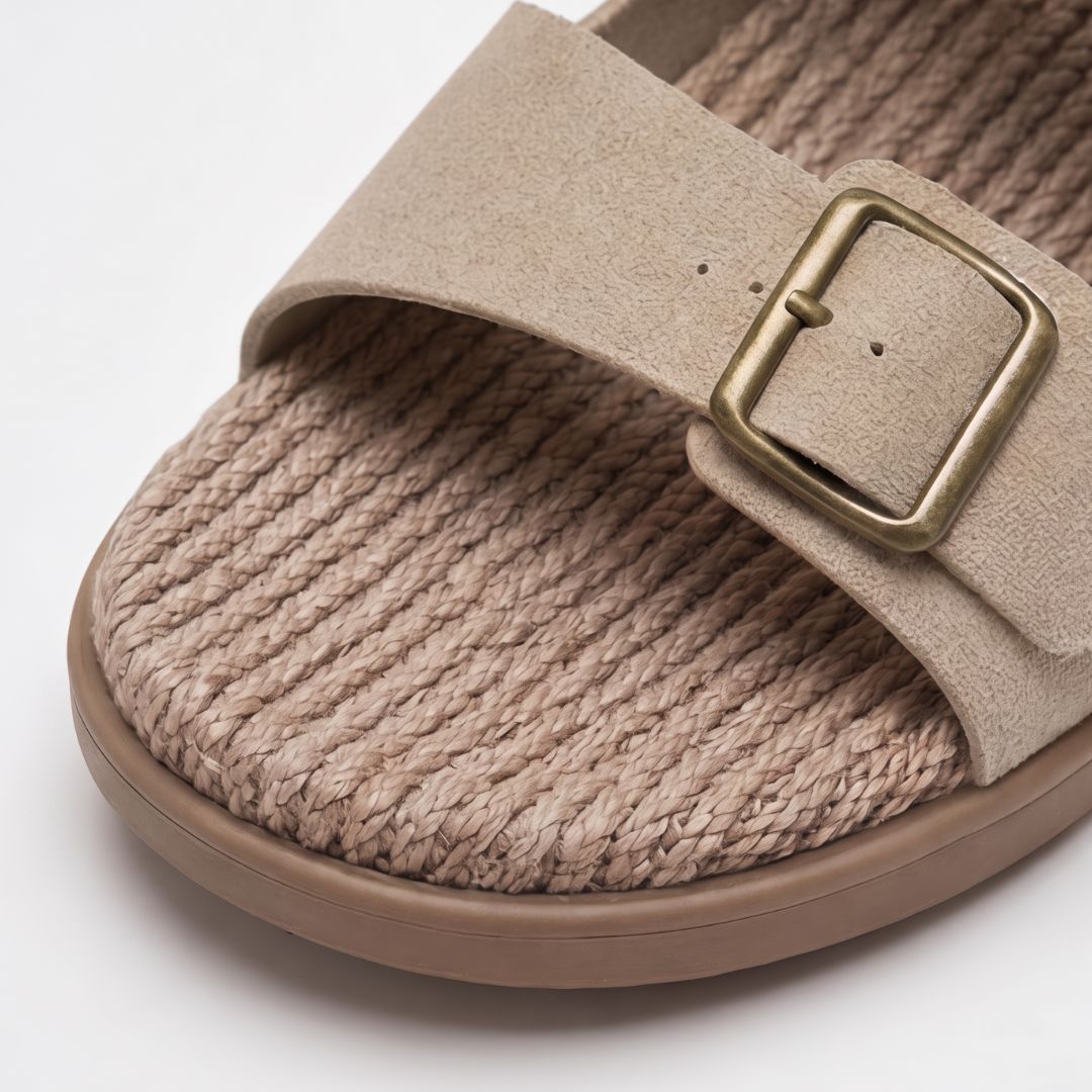 Sandales confortables à double boucle pour femme – Sandales d'été décontractées et réglables