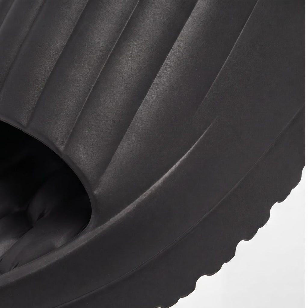 Sandales plates à plateforme confortables à côtes pour femme – Sandales d'été décontractées et légères