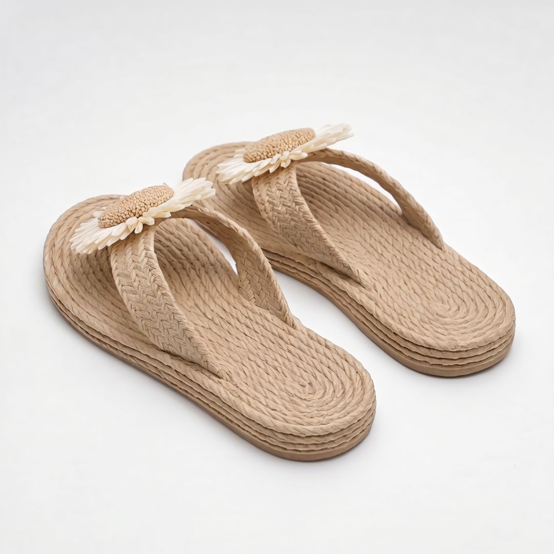 Espadrilles à plateforme à motif floral pour femme – Sandales d'été décontractées