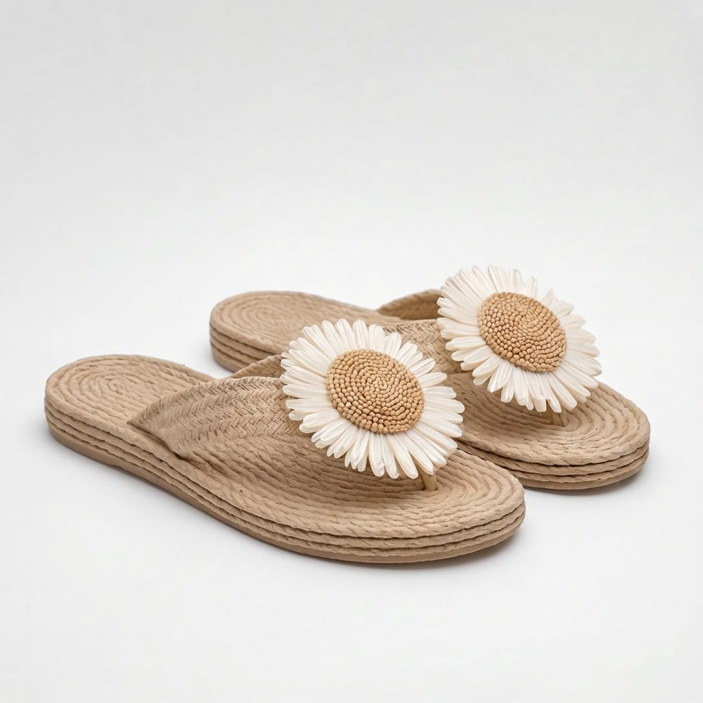 Espadrilles à plateforme à motif floral pour femme – Sandales d'été décontractées