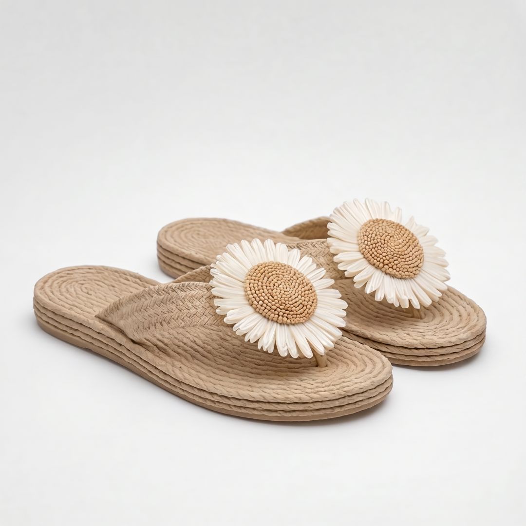 Espadrilles à plateforme à motif floral pour femme – Sandales d'été décontractées