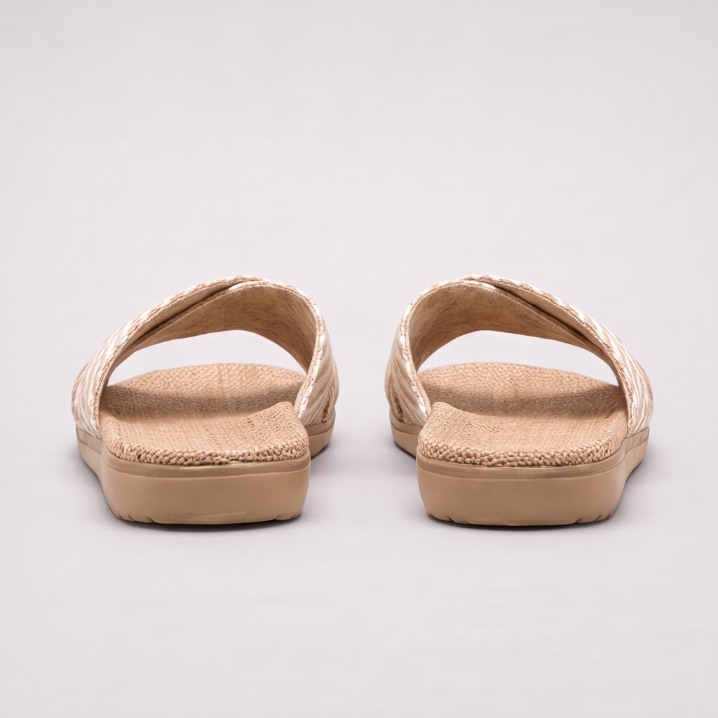 Sandales à lanières croisées en chevrons pour femme – Des sandales d'été décontractées et confortables